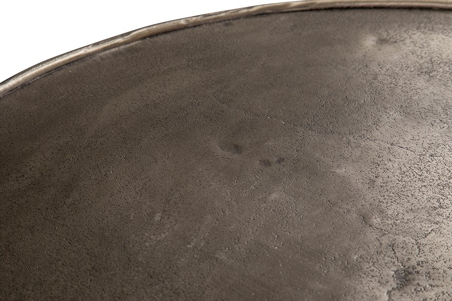 Interlagos Salontafel Set Van 2 Ruw Nikkel Met Zwarte Patina Interlagos Salontafel Set Van 2 Ruw Nikkel Met Zwarte Patina