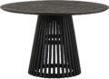 Eetkamertafel Ø130, zwart acaciahout