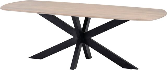 Deense Ovale Eettafel 160 Cm Mango Ashblond