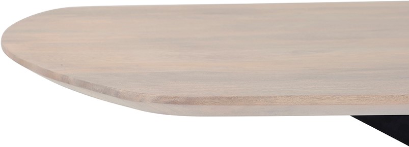 Deense Ovale Eettafel 160 Cm Mango Ashblond