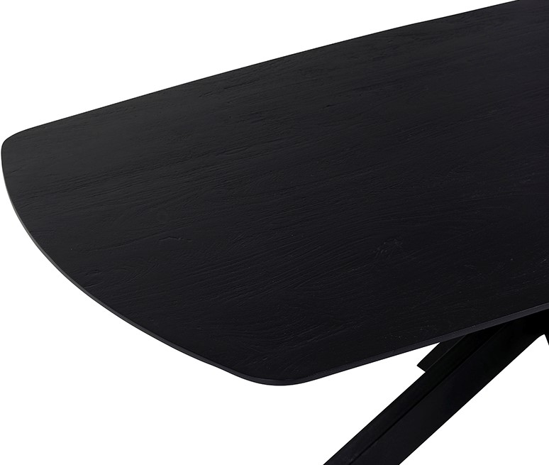 Deense Ovale Eetkamertafel 160 Acacia Zwart