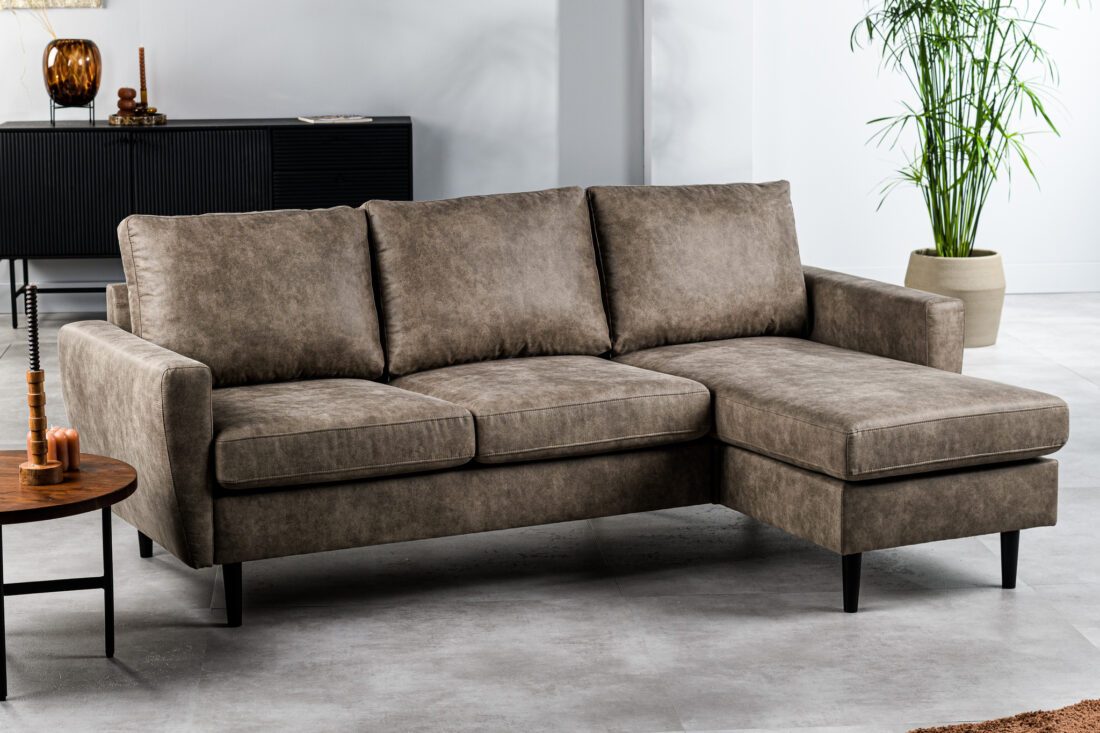 3 Zitsbank Cl L R Stof Savannah S520 Taupe