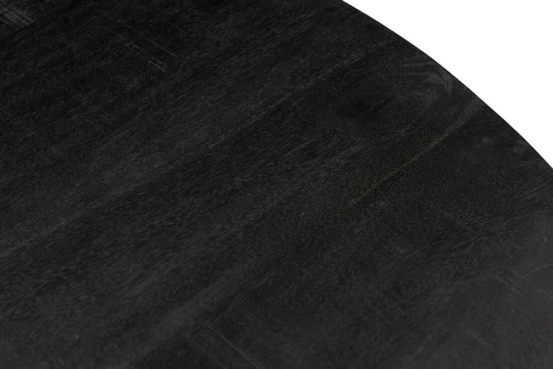 Eetkamertafel Kala 8211 Zwart Mangohout 8211 Metaal 8211 120 Cm