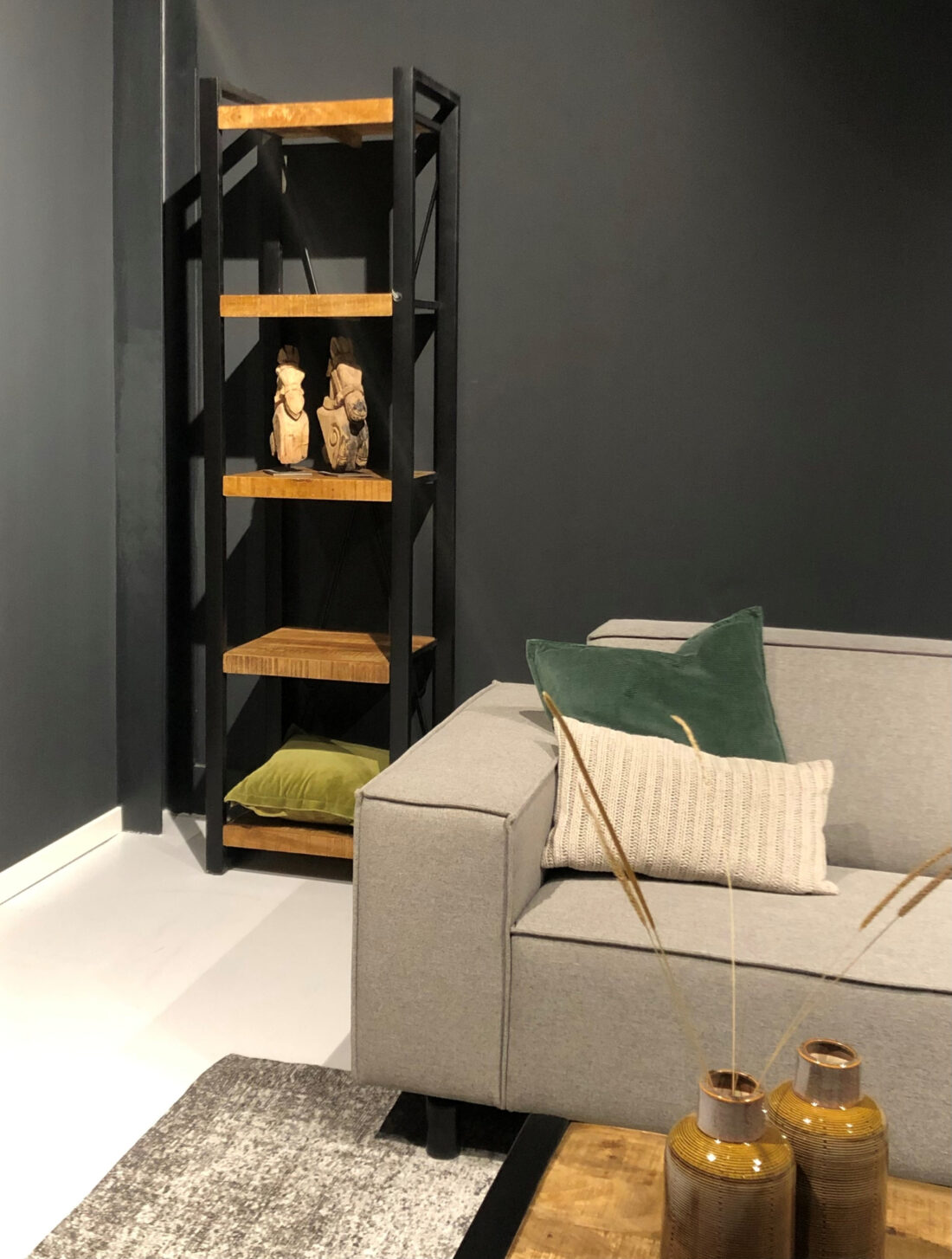 Wandkast Nairobi 8211 Mangohout 8211 Metaal 8211 55 Cm