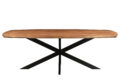 Eetkamertafel Jesper - Naturel mangohout - Metaal - Deens Ovaal - 230 cm