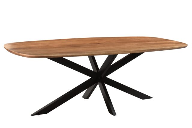 Eetkamertafel Jesper 8211 Naturel Mangohout 8211 Metaal 8211 Deens Ovaal 8211 230 Cm