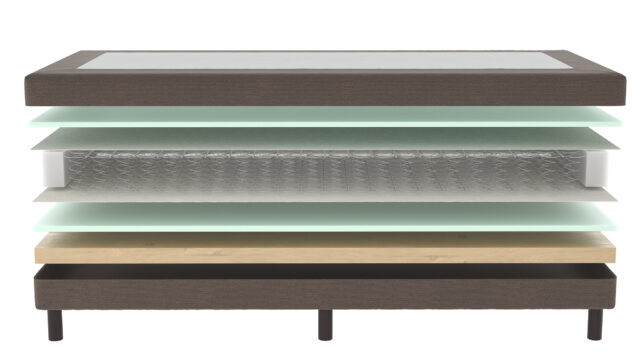 Mrgenn Losse Boxspring Met Bonellvering Bruin 120 215 210