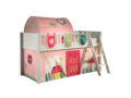 SCOTT hoogslaper met SPRING speelgordijn, speeltunnel en 3 opbergzakjes.