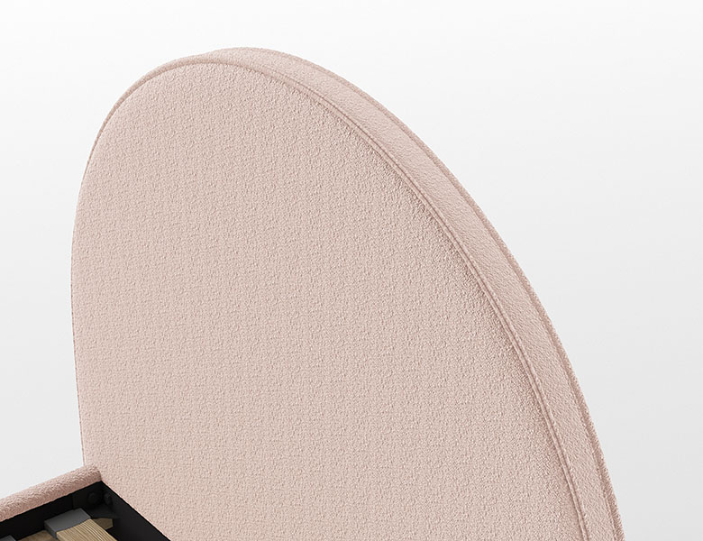 Moon Bed 90 215 200 Boucl Roze