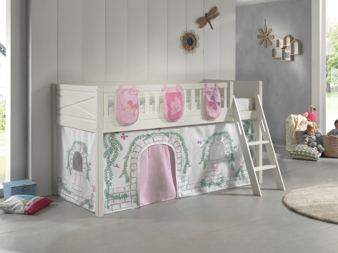 Deze Scott Combinatie Bestaat Uit De Hoogslaper En Het Birdy Speelgordijn Met De Bijhorende 3 Opbergzakjes