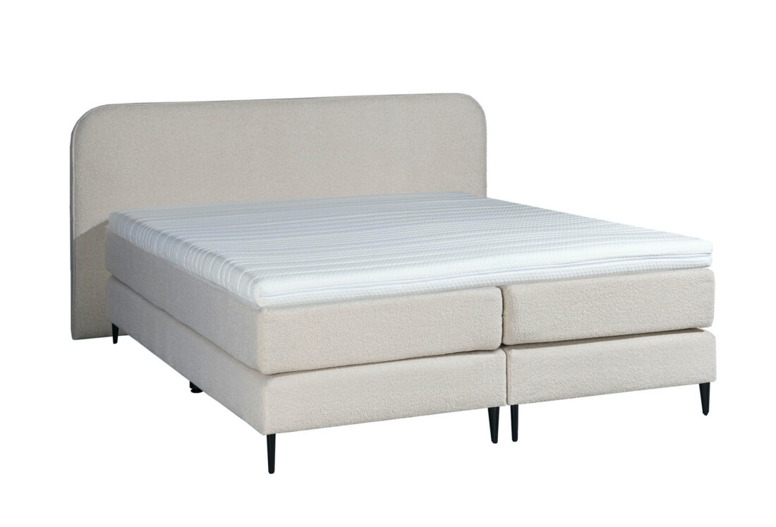 Mrgenn Boucl Boxspring Beige 180 215 210