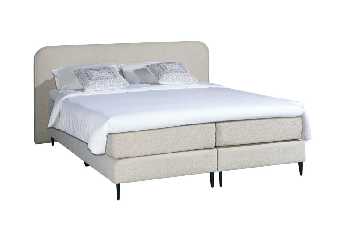 Mrgenn Boucl Boxspring Beige 180 215 210