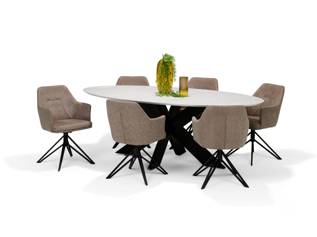 Eetkamertafel Switch Stellar 8211 Ovaal Wit 8211 220 215 120 Cm