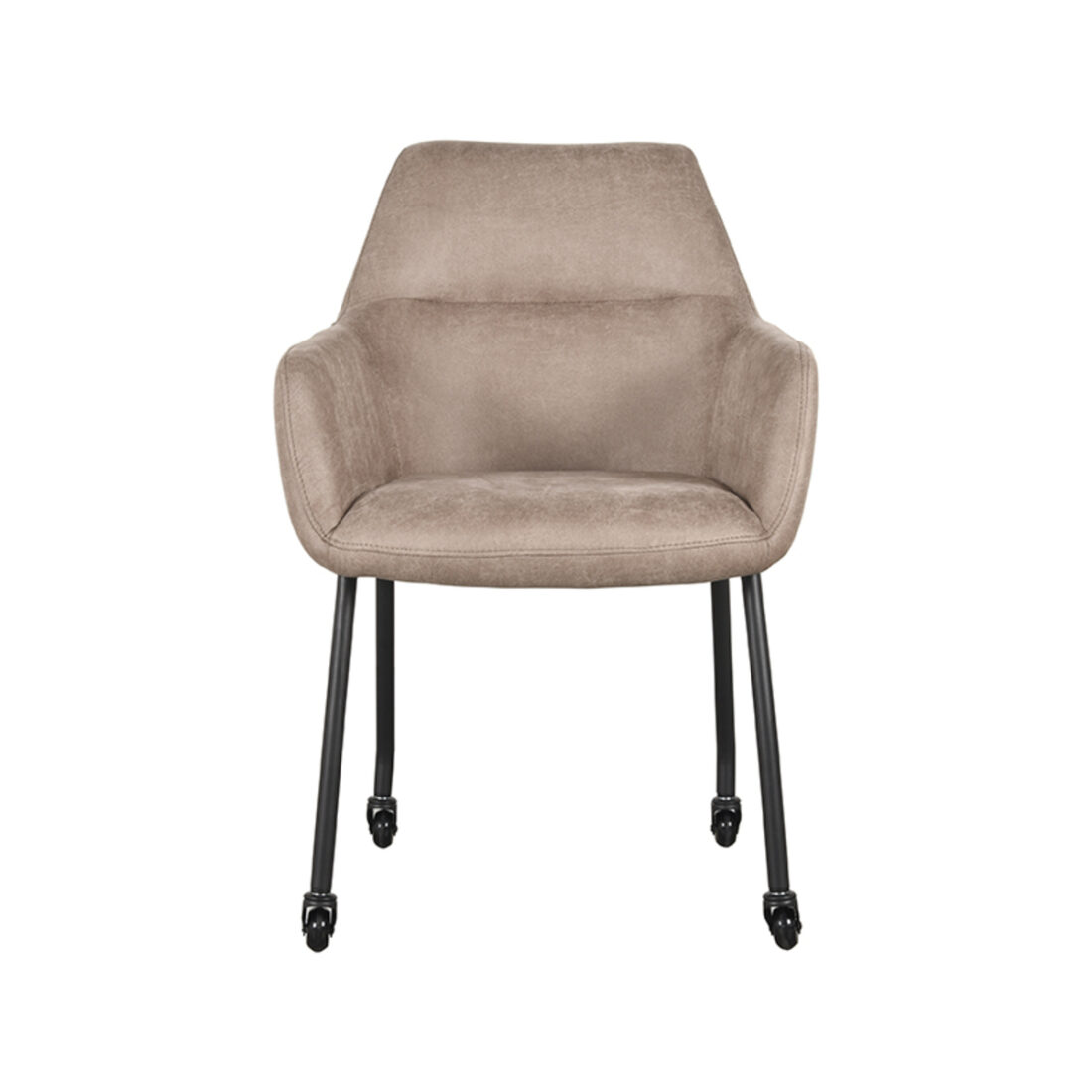 Label51 Eetkamerstoel Lenny 8211 Taupe 8211 Microvezel