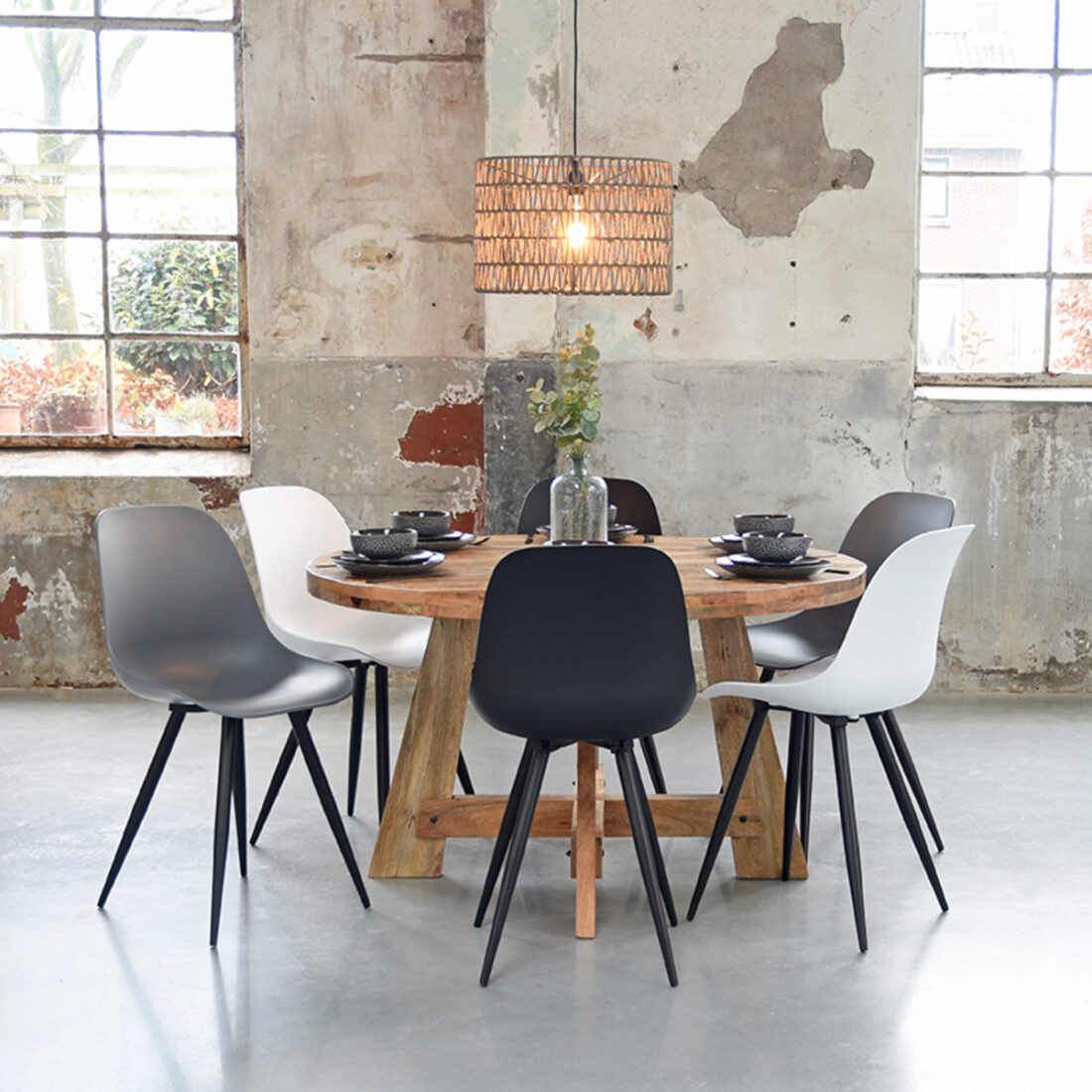 Label51 Eetkamerstoel Monza 8211 Wit 8211 Kunststof