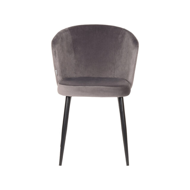 Label51 Eetkamerstoel Wave 8211 Grijs 8211 Fluweel
