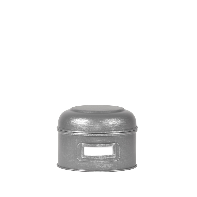 Label51 Opbergblik 8211 Antiek Grijs 8211 Metaal 8211 S 8211 13x13x10 Cm