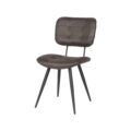 Eetkamerstoel Gus - Stof Antraciet Microvezel - Metaal (minimale bestelling 2 stuks)