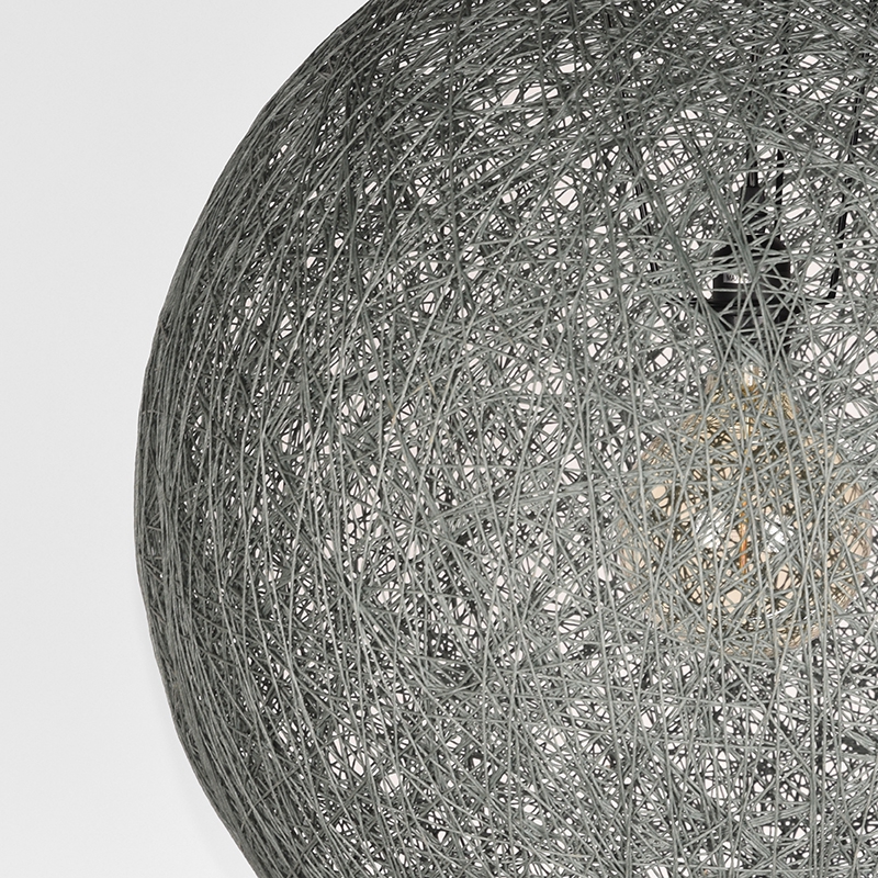 Label51 Hanglamp Twist 8211 Grijs 8211 Vlas 8211 L