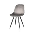 Eetkamerstoel Capri - Stof Grijs Fluweel - Metaal (minimale bestelling 2 stuks)