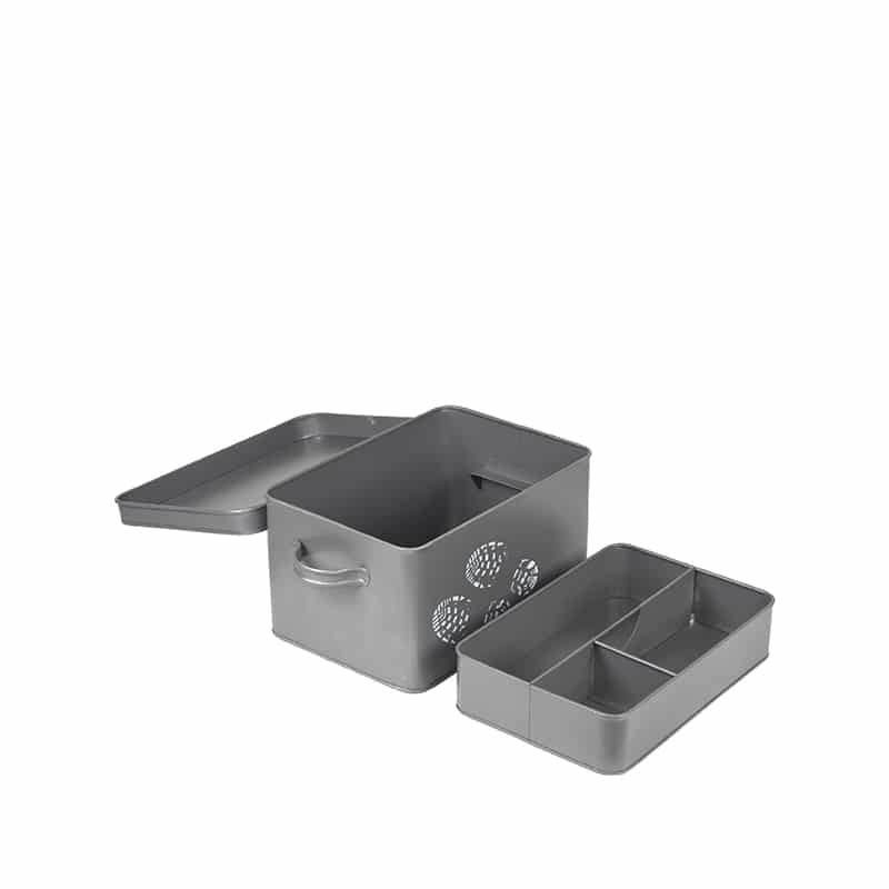 Label51 Schoenpoets Opbergkist 8211 Grijs 8211 Metaal