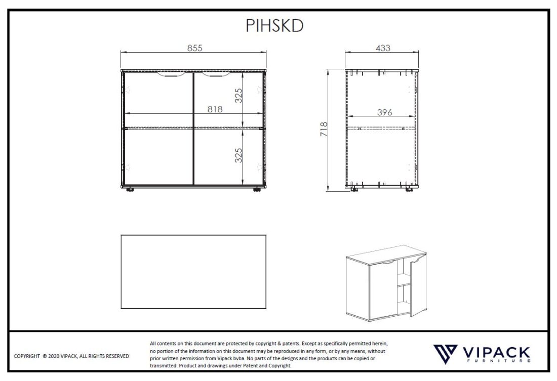 Scott Halfhoogslaper Met Bureau Kast Met 2 Deuren En Commode Met 4 Lades