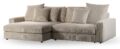 3-zitsbank met chaiselongue L+R Rib920 - Stof Lincoln naturel 83