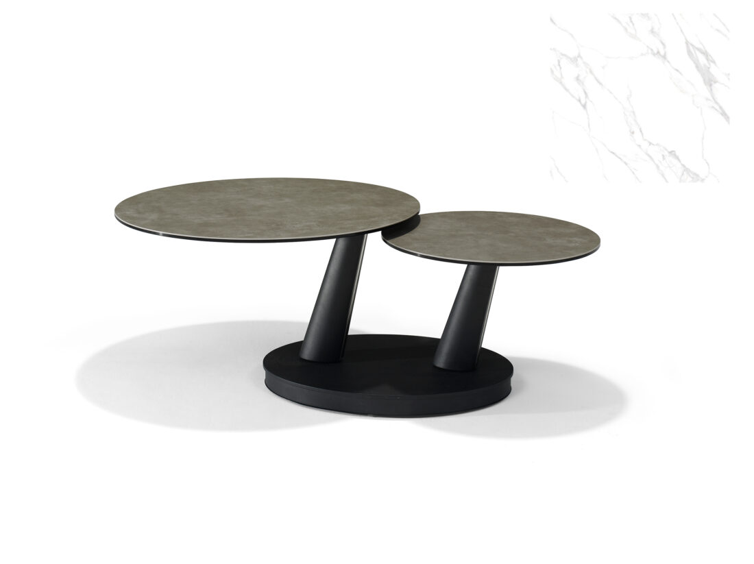 Antares Salontafel B 5712 8211 Wit Deckstone 8211 2 Draaibare Bladen