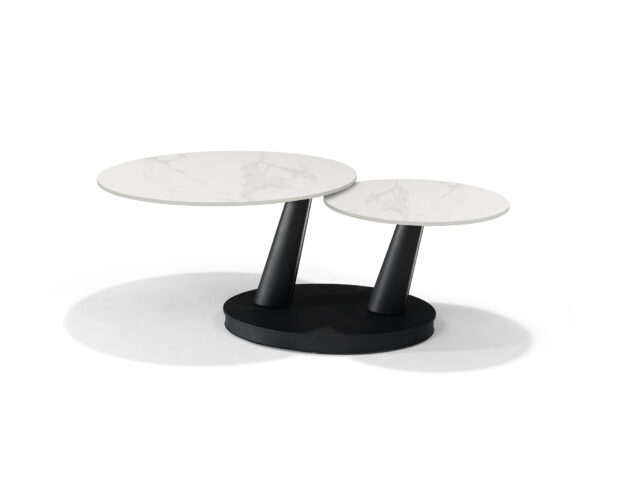 Antares Salontafel B 5712 8211 Wit Deckstone 8211 2 Draaibare Bladen