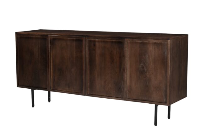 Dressoir Elan 8211 Bruin Hardhout 8211 Metaal 8211 180 Cm