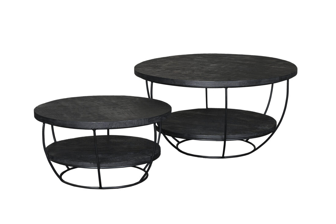 Salontafel Brix Evan Norris 8211 Zwart Mangohout 8211 Metaal 8211 85 Cm