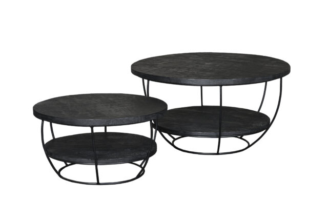 Salontafel Brix Evan Norris 8211 Zwart Mangohout 8211 Metaal 8211 85 Cm