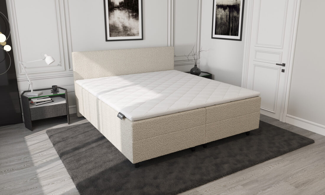 Mrgenn Opbergboxspring Boucl Beige 160 215 210 Mrgenn Opbergboxspring Boucl Beige 160 215 210