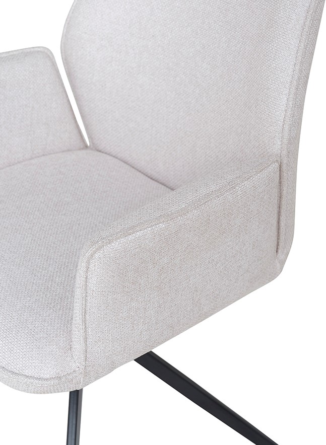 Eetkamerstoel Revi 8211 Stof Lotus Natural 03 8211 Metaal 8211 Draaipoot 360ars Minimale Bestelling 2 Stuks