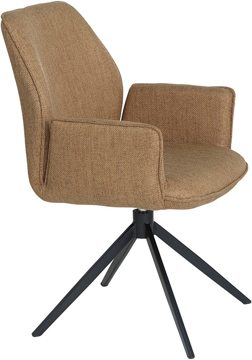 Eetkamerstoel Revi 8211 Stof Lotus Brass 17 8211 Metaal 8211 Draaipoot 360ars Minimale Bestelling 2 Stuks