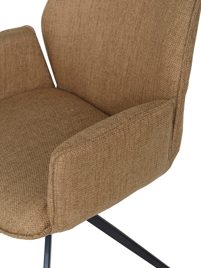 Eetkamerstoel Revi 8211 Stof Lotus Brass 17 8211 Metaal 8211 Draaipoot 360ars Minimale Bestelling 2 Stuks