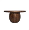 Salontafel Ø75, mango bruin walnoot