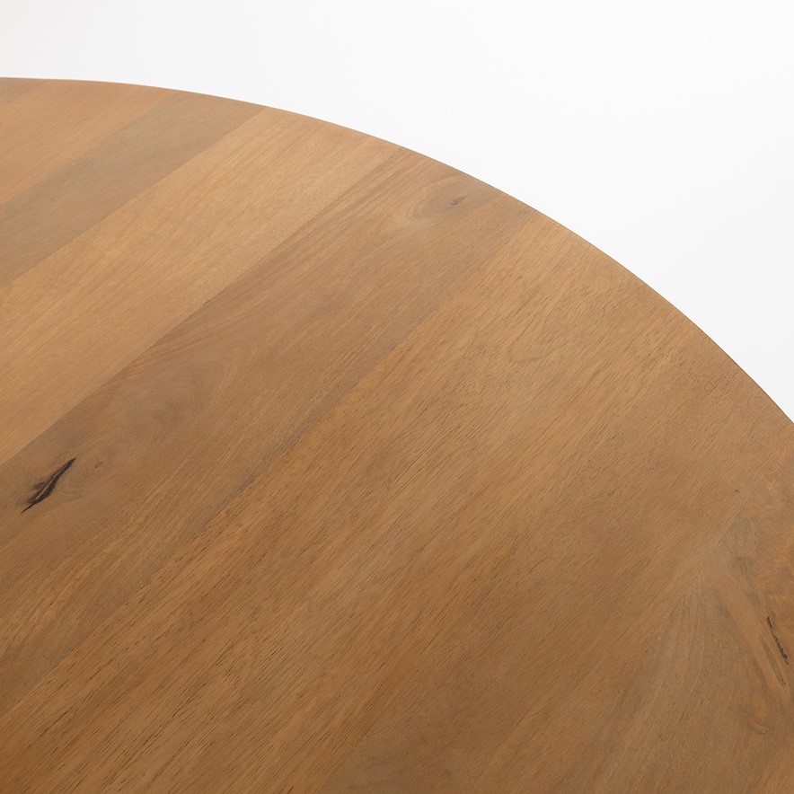 Eetkamertafel Tokio 8211 Mango Glad Naturel 8211 130 Cm