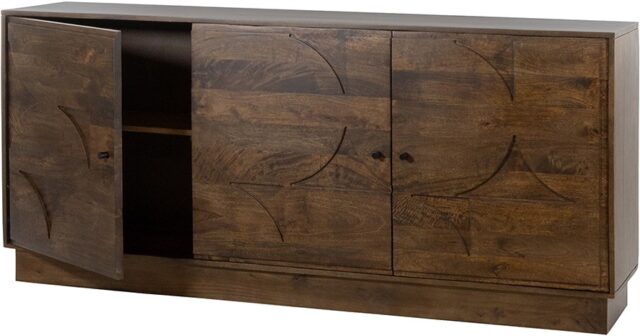 Dressoir 180 Met 3 Deuren Mango Bruin Walnoot