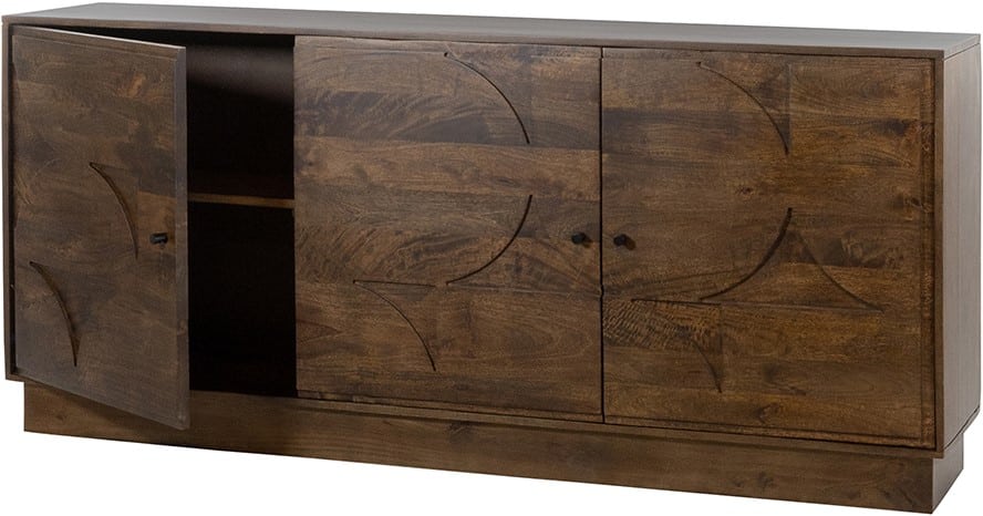 Dressoir 180 Met 3 Deuren Mango Bruin Walnoot