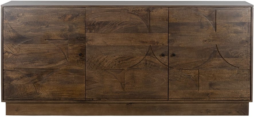 Dressoir 180 Met 3 Deuren Mango Bruin Walnoot