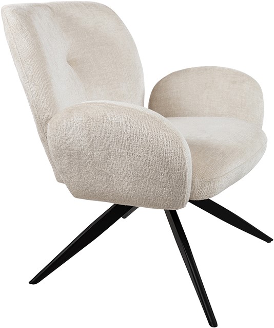 Armstoel Bobby 8211 Stof Perfecte Harmonie Ivoor 02 8211 Metaal 8211 360