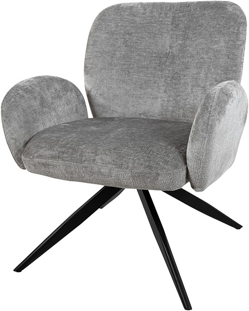 Armstoel Bobby 8211 Stof Perfecte Harmonie Lichtgrijs 85 8211 Metaal 8211 360