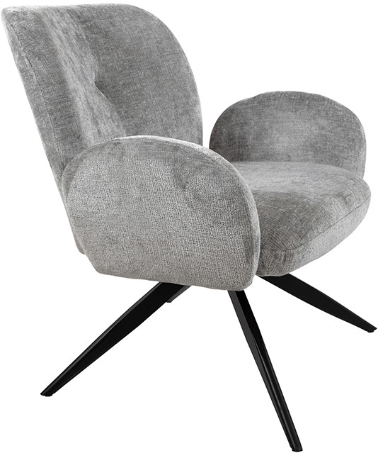 Armstoel Bobby 8211 Stof Perfecte Harmonie Lichtgrijs 85 8211 Metaal 8211 360