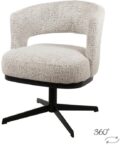 Bruce eetkamerstoel - draaivoet 360° - Coco - Salt 'n Pepper 80