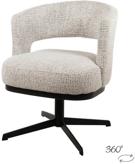 Bruce Eetkamerstoel 8211 Draaivoet 360 8211 Coco 8211 Salt 8217 N Pepper 80