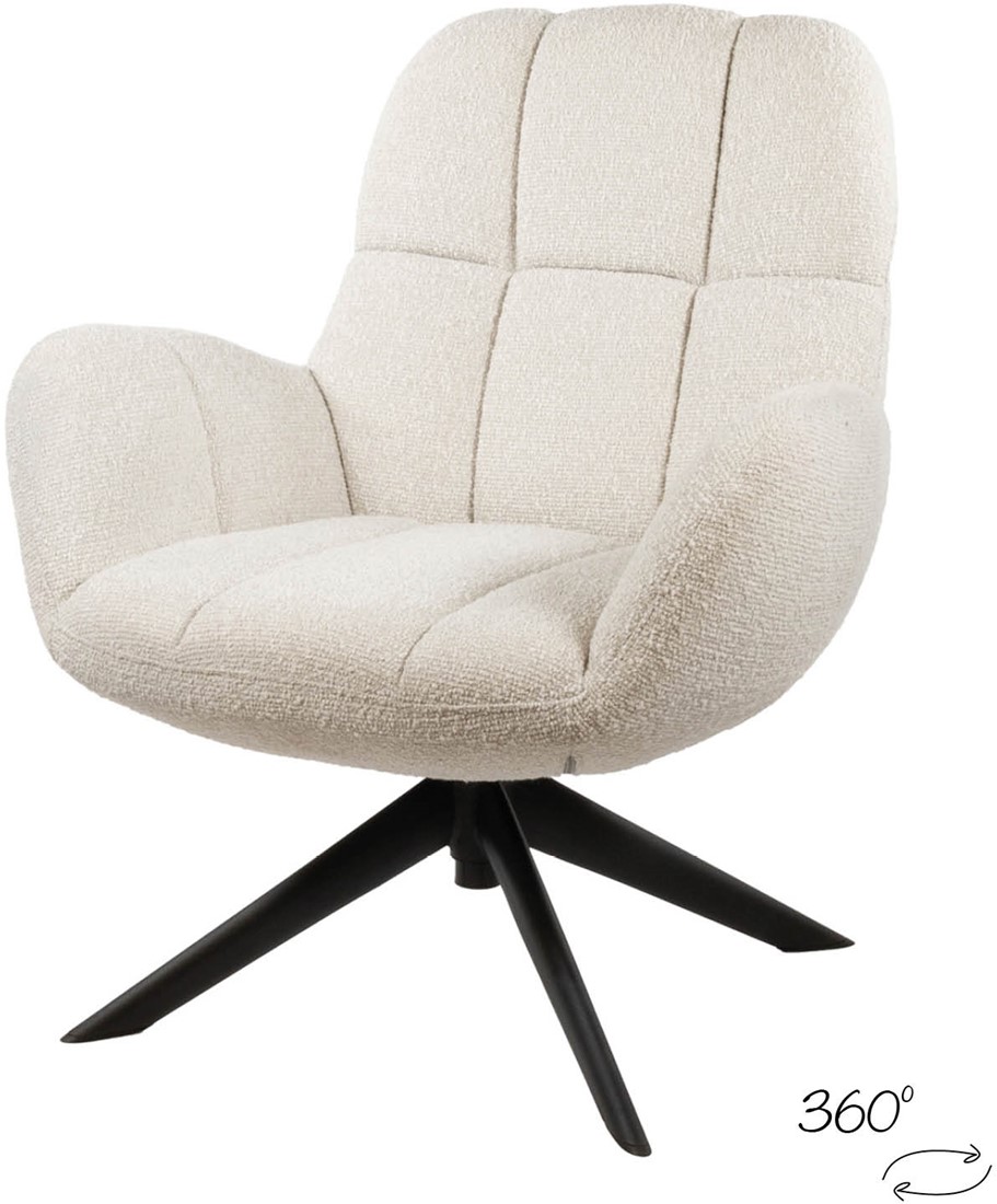 Fauteuil Elvis 8211 Stof Monet Parel 0855 8211 Metaal 8211 360