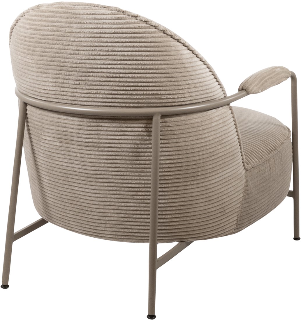 Fauteuil Elton 8211 Stof Ribstof Zand 8211 Zandkleurig Frame