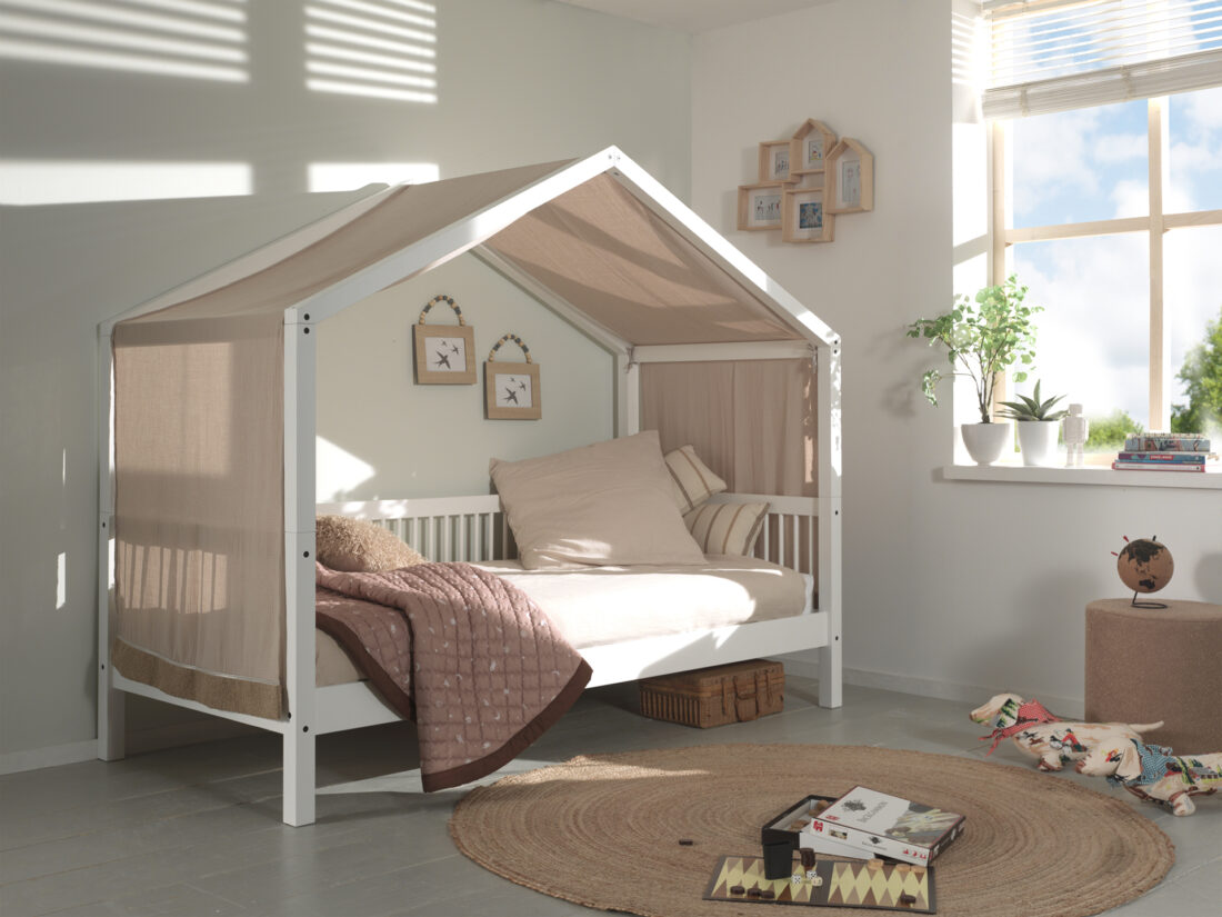 Forrest Beech Huisbed Met Uitschuifbed En Textiel