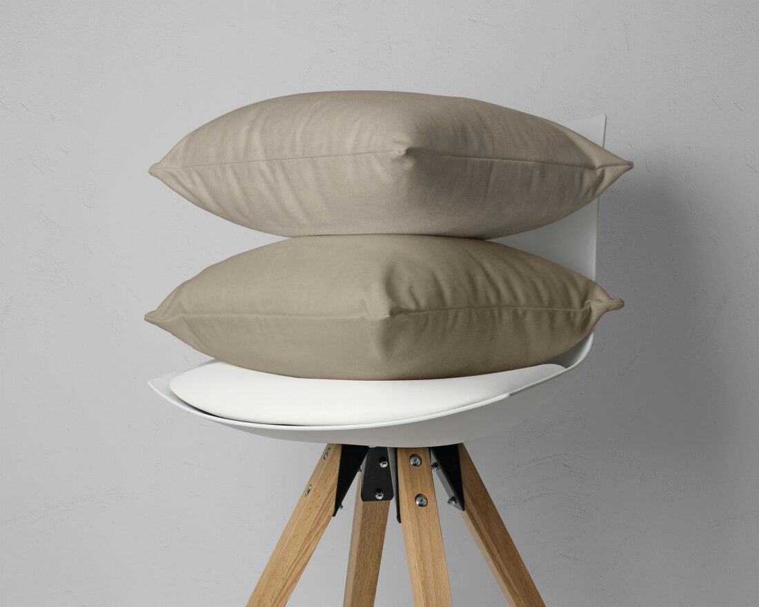 Flanellen 2 In 1 Kussenslopen Taupe